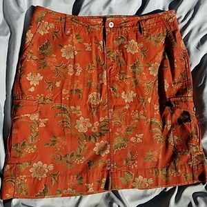 Eddie Bauer cargo skirt Flowers